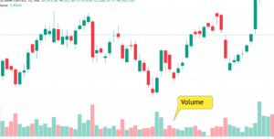 showing volume on chart for technical Analysis guide
