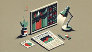 stock market charts image created by AI
